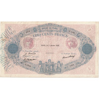 France, 500 Francs, Bleu Et Rose, 1928, Z.1041, TB, Fayette:30.31, KM:66k - 500 F 1888-1940 ''Bleu Et Rose''