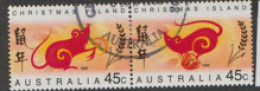 Christmas  Islands  1996   SG 425-6  Year Of The Rat   Fine Used - Christmas Island