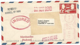 USA Aerogramme C.5 Uprated 1$13 For Insured Firts Class Mail Shipment Hornell NY To Hopkinsville KY - 1961-80