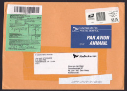 USA: Airmail Cover To Netherlands, 2009, ATM Machine, Uncommon Large Air Label, CN22 Customs Declaration (traces Of Use) - Covers & Documents