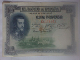 El Banco De Espana 100 Pesetas - Felipe II - E6,174,932 - 100 Peseten