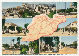 CPM - ALGÉRIE - Carte Du Département D' Alger + Petites Vues (2eme Choix) - Sonstige & Ohne Zuordnung