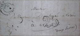 O 7 Lettre  St Renan Pour Niort Double Paiement Pas Courant - 1849-1850 Cérès