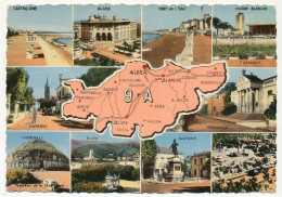 CPM - ALGÉRIE - Carte Du Département D' Alger 9A + Petites Vues - Sonstige & Ohne Zuordnung