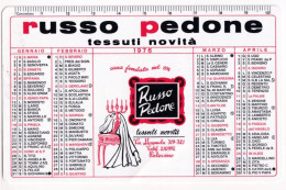 Calendarietto - Russo Pedone - Tessuti Novità - Palermo - Anno 1976 - Klein Formaat: 1971-80