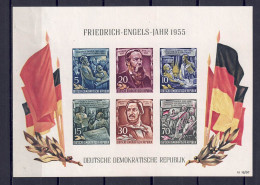 DDR 1955 - Friedrich Engels, Block 13, Postfrisch ** / MNH - 1950-1970