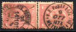 2429. GREECE, METELIN. 1873 EGYPT 1P. PAIR METELINO & ALEXANDRIA ARRIVAL POSTMARK EXTREMELY RARE - Lesbos