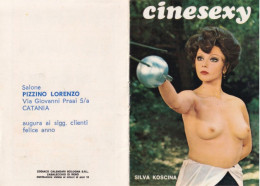 Calendarietto - Salone - Pizzino Lorenzo - Catania - Silvia Koscina - Anno 1972 - Tamaño Pequeño : 1971-80