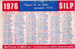 Calendarietto - Silp - Anno 1976 - Formato Piccolo : 1971-80
