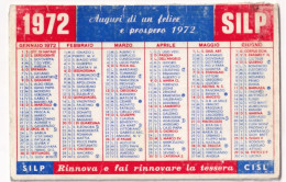 Calendarietto - Silp - Cisl - Anno 1972 - Small : 1971-80