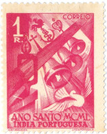 INDIA PORTOGHESE, PORTUGUESE INDIA, ANNO SANTO, 1951, FRANCOBOLLI NUOVI (MLH*) Scott:PT-IN 496, Yt:PT-IN 422 - Portuguese India