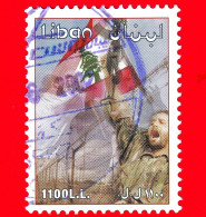 LIBANO - Usato - 2001 - 1° Giornata Di Liberazione E Resistenza Nazionale - Soldato - Popolo - Bandiera - 1100 - Lebanon