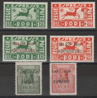 275 Egeo 1936-43 - Espressi - Le Tre Serie N. 1/2,3/4,5/6. Cat. € 550,00. SPLMH - Egeo