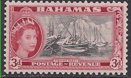 Bahamas 1954-63 QE2 3d ShipsSG 205 MNH ( F1011 ) - 1859-1963 Colonia Británica