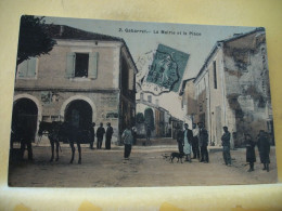 40 1140 RARE CPA COLORISEE 1917 - 40 GABARRET. LA MAIRIE ET LA PLACE - ANIMATION - Gabarret