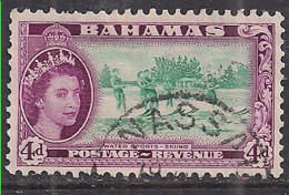 Bahamas 1954-63 QE2 4d SG 206 Used ( F804 ) - 1859-1963 Colonia Británica