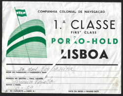 Document From CCN Colonial Navigation Company Of The Ship Príncipe Perfeito, 1962. Documento Da CCN Companhia Colonial D - World