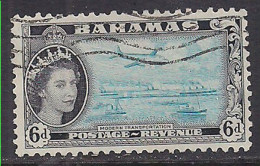 Bahamas 1954-63 QE2 6d SG 208 Used ( F676 ) - 1859-1963 Colonia Británica