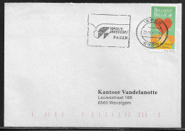 Belgium. Stamp Mi. 2851 On Letter Sent From Ieper On 22.03.1999 For Wevelgem - Brieven En Documenten