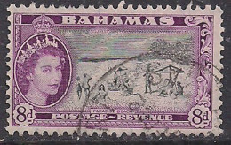 Bahamas 1954-63 QE2 8d SG 209 Used ( F996 ) - 1859-1963 Colonia Británica