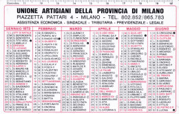 Calendarietto - Unione Artigiani Provincia Di Milano - Anno 1973 - Formato Piccolo : 1971-80