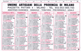 Calendarietto - Unione Artigiani Provincia Di Milano - Anno 1973 - Petit Format : 1971-80