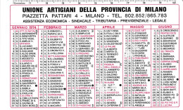 Calendarietto - Unione Artigiani Provincia Di Milano - Anno 1974 - Tamaño Pequeño : 1971-80