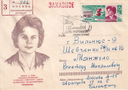 RUSSIA USSR Lithuania 1964 Space Cover Cosmonautics Day Valentina Terechkova First Women Cosmonaut Vilnius Moscow - Cartas & Documentos