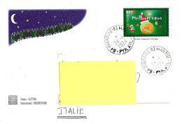 FRANCIA FRANCE - 2024 Lettera Per L'Italia Su Busta Postale Port Payé Auguri Di Natale - 11174 - Storia Postale