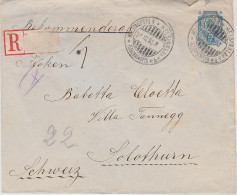 FINLAND RUSSIA Empire 1902 Russian Administration Russe Registered Helsingfors To Solothurn Switzerland - Brieven En Documenten