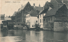 LESSINES   MOULIN A EAU       2 SCANS  RECLAME ACHTERAAN  DE GRAEVE  GENT - Lessines