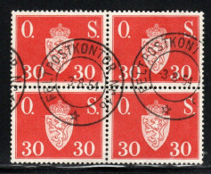 Feltpostkontor 16, Used 1954; 4 Block  (no202) - Dienstzegels