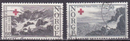NO077B – NORVEGE - NORWAY – 1965 – NORWEGIAN RED CROSS - SG # 579/80 USED 6 € - Usados