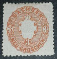 Saxony / Sachsen 3ng 1863 MH - Sachsen