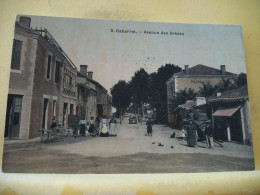 40 1126 CPA COLORISEE. 1917 - 40 GABARRET - AVENUE DES ARENES - ANIMATION - Gabarret