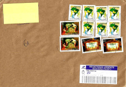 BRASILE - 2024 Lettera Raccomandata Per L'Italia Con 11 Francobolli (2008 Conf. Gioventù E 2009 Natale) - 17302 - Covers & Documents