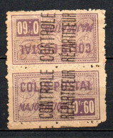 Col40 Colonie Algérie 1824 Colis Postaux N° 13 Tête Bêche Oblitéré Cote 30€ - Paketmarken