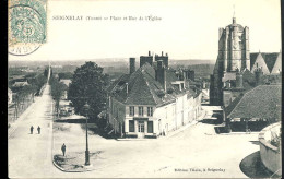 Seignelay Place Et Rue De L'eglise - Seignelay