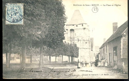 Soucy La Place Et L'eglise - Soucy