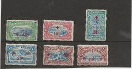 CONGO BELGE  - N° 72 A 77 NEUF CHARNIERE  - SURCHRGE CROIX ROUGE -ANNEE 1918 - Ongebruikt