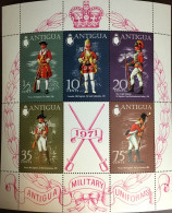 Antigua 1971 Military Uniforms Minisheet MNH - 1960-1981 Interne Autonomie