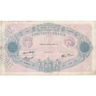 France, 500 Francs, Bleu Et Rose, 1937, N.2679, TB, Fayette:31.02, KM:88a - 500 F 1888-1940 ''Bleu Et Rose''