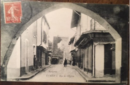Cpa 24 EYMET Rue De L Eglise, Animée, écrite En 1922 - Eymet