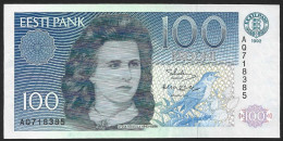 Estonia 100 Krooni 1992 P74b AQ718385 A UNC VERY RARE! - Estonia
