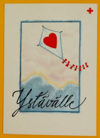 A Kite Decorated With A Heart - Valentine's Day - Red Cross Finland Postal Stationery - Used 1989 - Ganzsachen