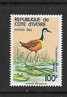 COTE D'IVOIRE 1985 OISEAUX TRES RARE  YVERT N°720B  NEUF MNH** - Cigognes & échassiers