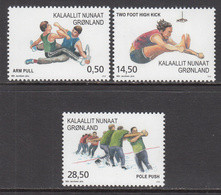 2018 Greenland Native Games Sports Complete Set Of 3 MNH @   BELOW FACE VALUE - Nuevos