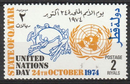 Qatar 1974, Postfris MNH, Universal Postal Union - UPU And UN Emblem - Qatar