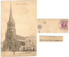 Rebecq Eglise Et Grand'place, Union Des Combattants 1927, Brabant Wallon, EC-B-CPA, Vintage - Rebecq