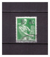ALGERIE N °  354 .  10  C  SURCHARGE  E A   EN VIOLET   OBLITERE  . SUPERBE  . - Used Stamps